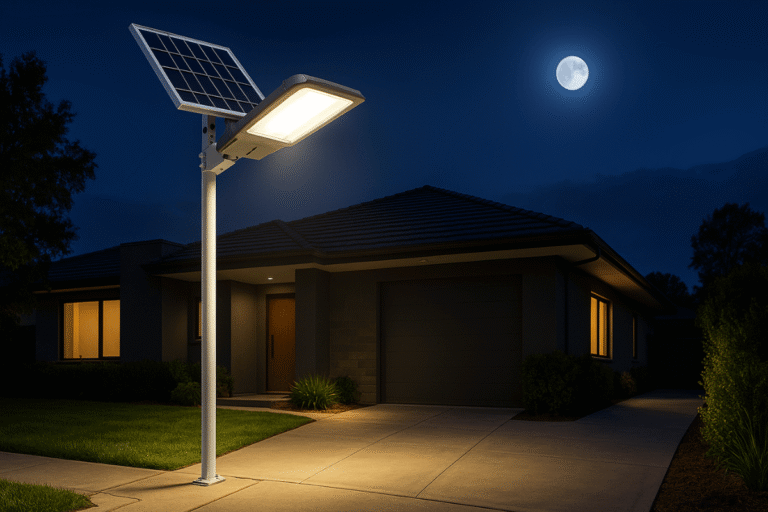 Luz solar 200W que ilumina sua calçada a noite toda Invest Sustain Energia Solar